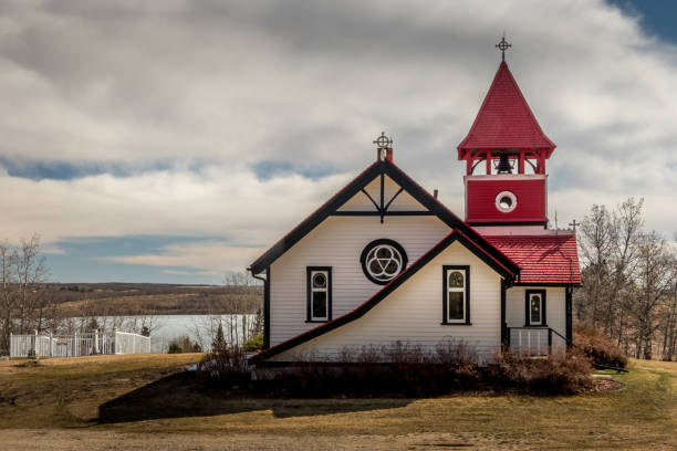 istock Historic Pine Creek church Pine Creek Alberta Canada 1490051941