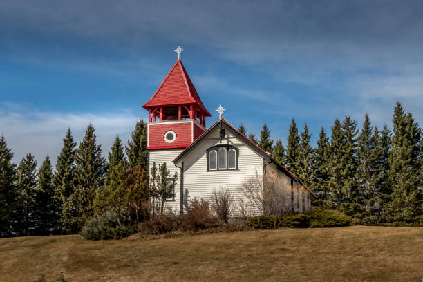 istock Historic Pine Creek church Pine Creek Alberta Canada 1490051944