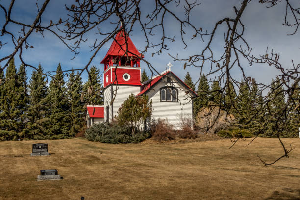istock Historic Pine Creek church Pine Creek Alberta Canada 1490051946