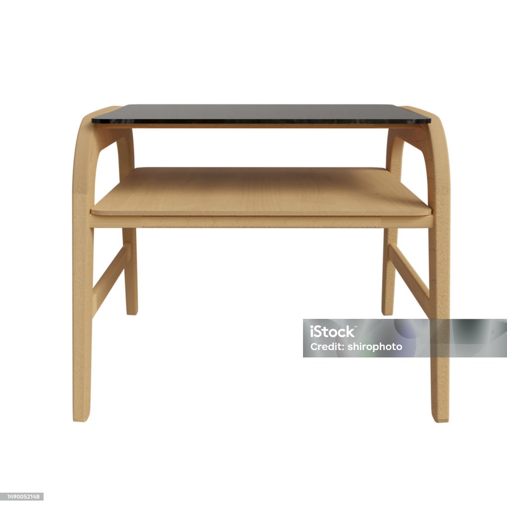 Table Render Drawing 3d Model Render Table Design Isolate On White Stock Photo - Download ...