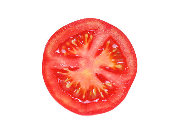 fatia de tomate - carotene healthy eating macro close up - fotografias e filmes do acervo