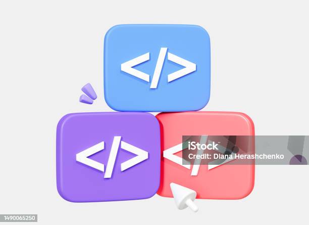 3d Program Code Development Web Coding Concept Website Programming ...