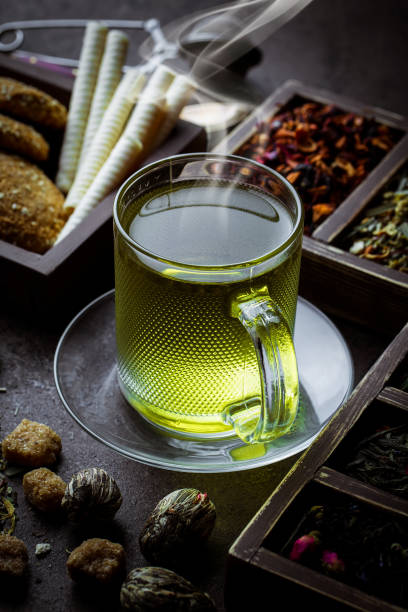 istock Tea in a cup, on a stormy background. 1490069716
