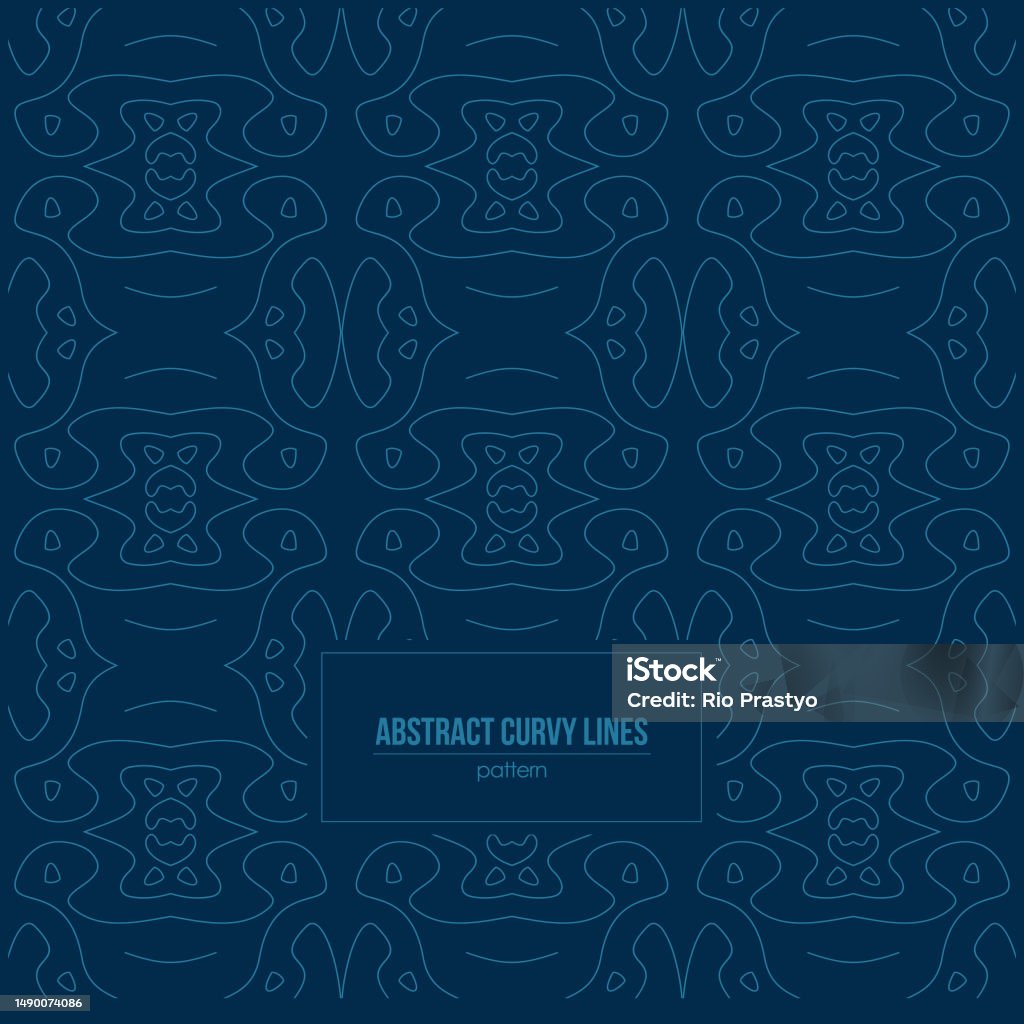 Patterns Abstract Curvy Abstract Curvy Lines Pattern With Dark Blue Background Stock ...