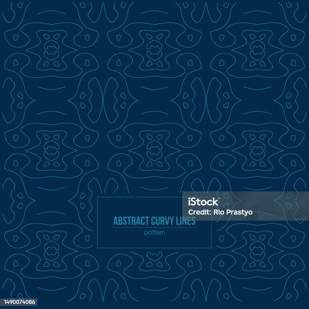 Patterns Abstract Curvy Abstract Curvy Lines Pattern With Dark Blue Background Stock ...