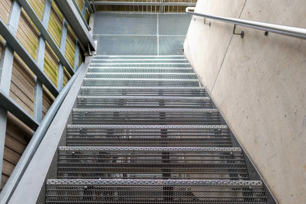 istock Metal ventilated ceiling with slots for air 1490080023