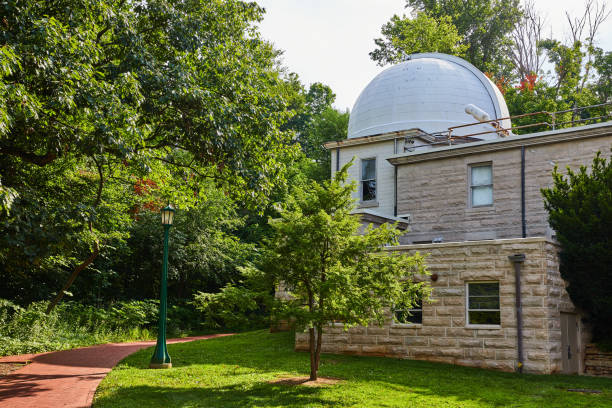 istock Campus Observatory building in forest of Indiana University 1490082208
