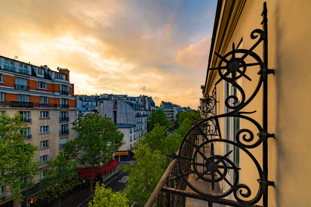 istock Balcony over a Paris street 1490088752