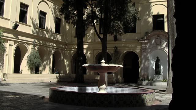 Fountain Inside Monserrat College School (Colegio Nacional de Monserrat), UNESCO World Heritage Site, Cordoba City, Cordoba Province, Argentina.