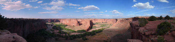 Canyon de Chelly National Monument near Chinle in northern Arizona view over canyon with spider rock chinle arizona stock pictures, royalty-free photos & images