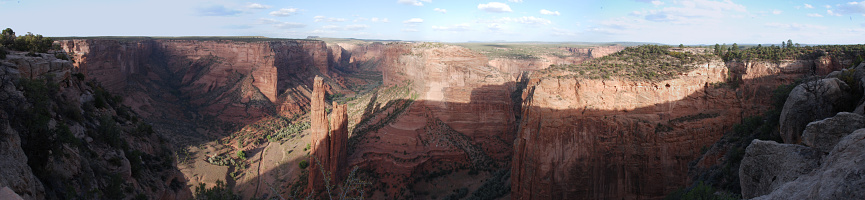 view over canyon with spider rock