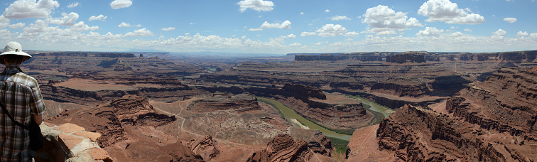 wide panorama of Canyonlads N.P. an Green River Bend