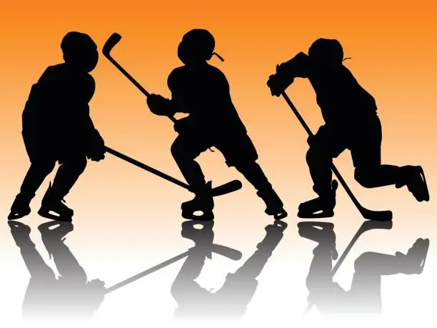 Vector illustration of Youth Hockey