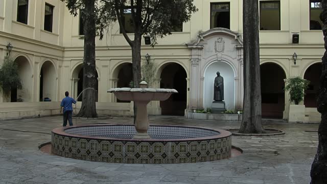 Fountain Inside Monserrat College School (Colegio Nacional de Monserrat), UNESCO World Heritage Site, Cordoba City, Cordoba Province, Argentina.