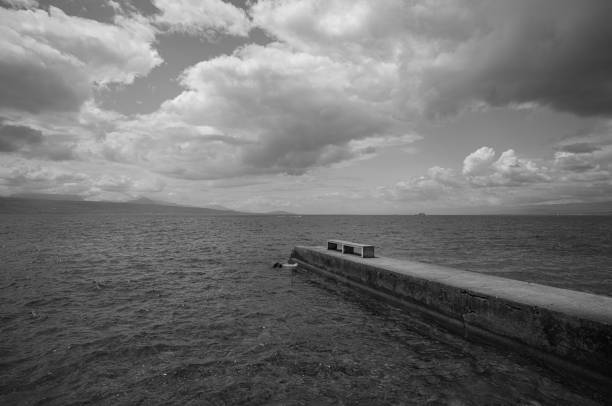 Black and White, Geneva lake view, Lutry
