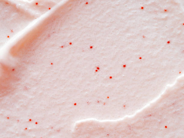 istock Scrub smears. Pink exfoliating body polish texture 1490106444