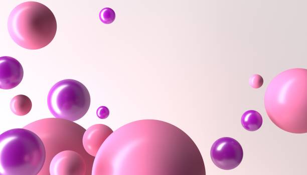 istock Velvet Violet spheres, abstract balls, multicolored balloons, candy, geometric background 1490108642