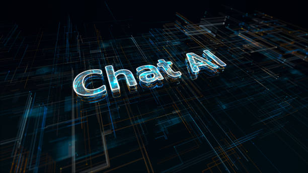 istock Digital Chat AI letter with grid lines futuristic is a machine learning smartbot artificial intelligence chatbot technology and ai automatic answer on abstract background 1490113427