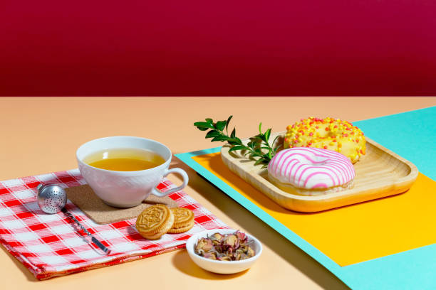 istock Tea, a natural, sweet drink, on a bright colored background. 1490119313