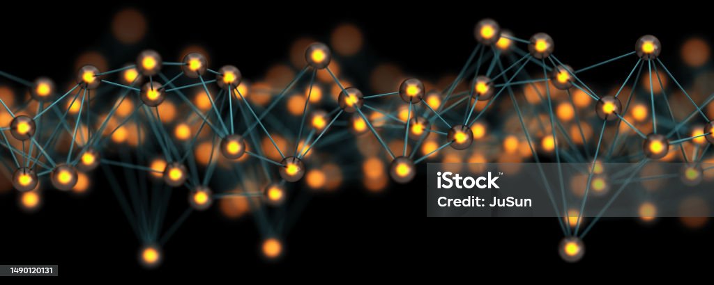 Futuristic Digital Nodes Background Abstract Connections Technology And ...