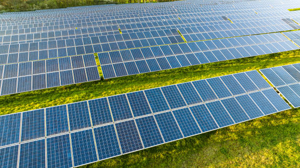 istock Solar power farm in the evening. 1490124552