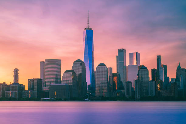 istock The Freedom Tower and NYC Skyline at Sunrise 1490129217