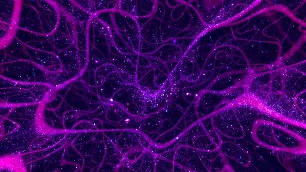 Relaxing Purple Abstract Lava Lamp Particle Lounge Screen Decor Flyer Background