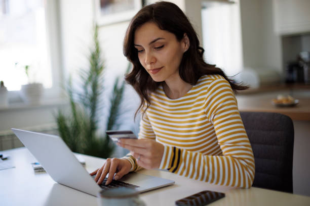 istock Woman shopping online 1490134483