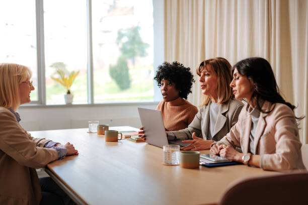 istock Human resources surveying job candidate. 1490134847