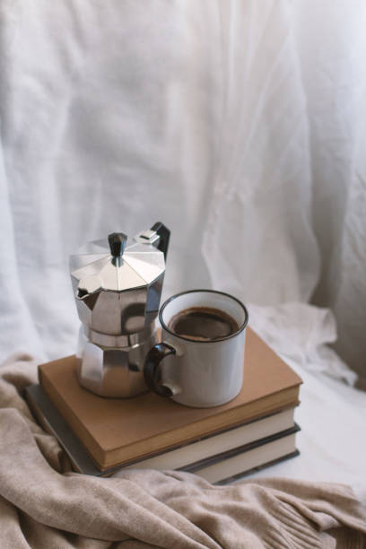 istock Good books and coffee, ideal for spending time indoors. 1490137318