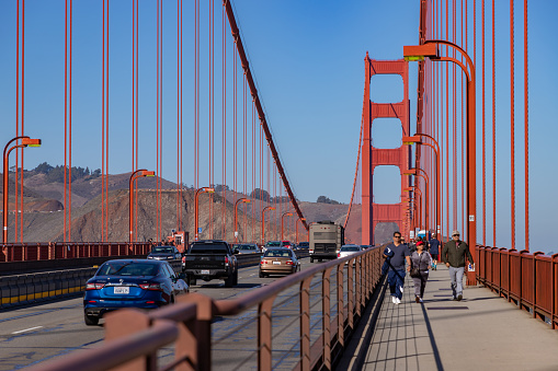 Golden Gate Bridge on a foggy day, San Framcisco - California