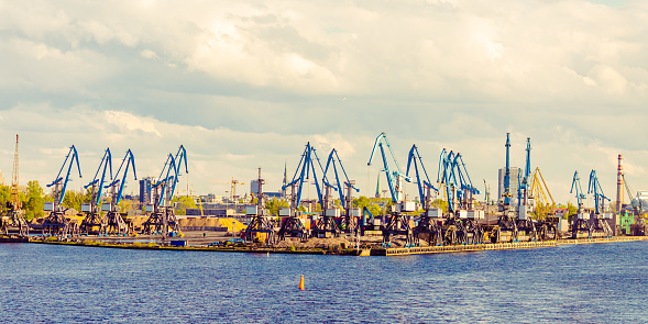 Port in Riga. Latvia