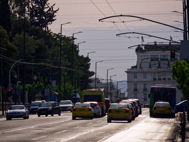City traffic highway, Athens, Greece
