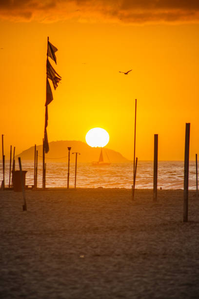 istock Sunrise on Copacabana Beach in Rio de Janeiro. 1490177611