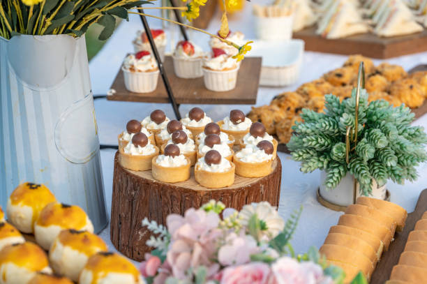 istock Small and delicious desserts in the restaurant 1490180717