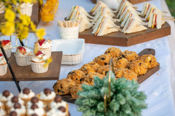 istock Small and delicious desserts in the restaurant 1490180730