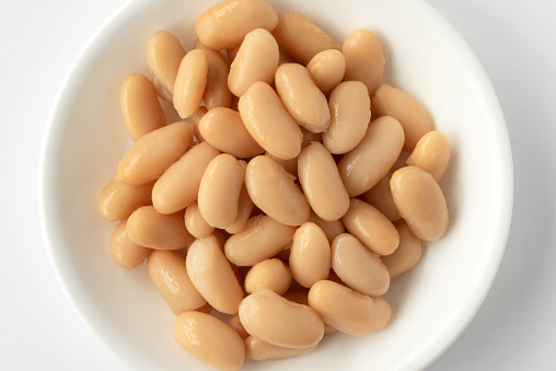 Canned Cannellini Beans in a Bowl