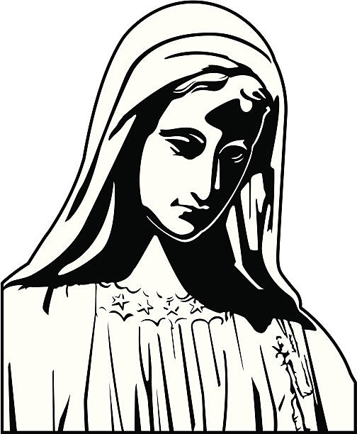 die virgin mary - virgin mary stock-grafiken, -clipart, -cartoons und -symbole