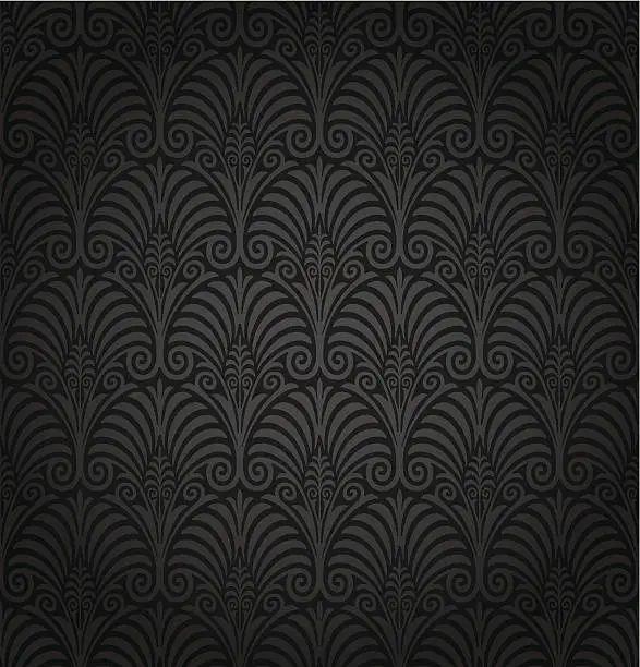 Vector illustration of Background of seamless art nouveau pattern