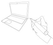 eine-durchgehende-linie-des-laptops-die-