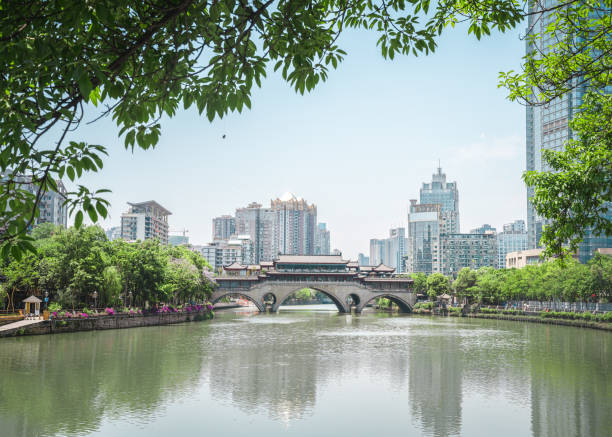 istock Sunny Chengdu Anshun Corridor Bridge 1490216508