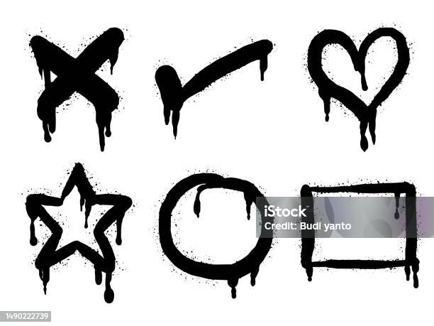 Drippy Sign Design Spray Painted Graffiti Design Element Drip Symbol Stock Illustration ...
