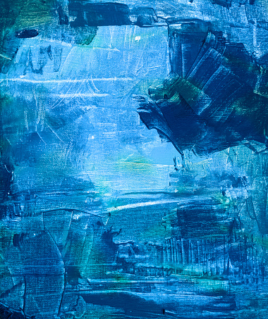 abstract blue background on canvas. My own work.