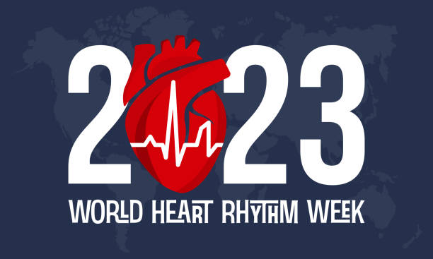 istock 2023 Concept World Heart Rhythm Week vector illustration template. Cardiac, pulse care, diagnosis theme banner. 1490230551