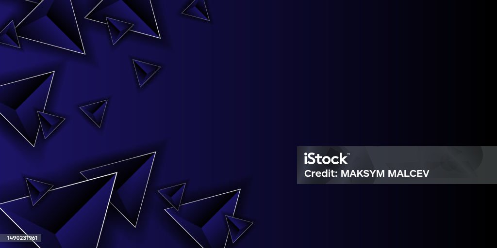 Abstract Triangles Pattern Luxury Dark Triangles On Blue Background ...