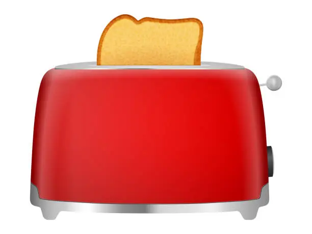 Vector illustration of Toaster with bread