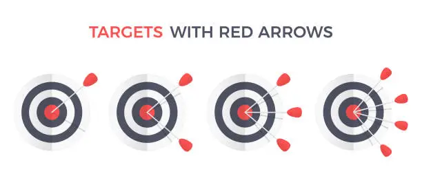 Vector illustration of Target with Arrows