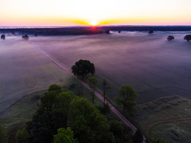 istock Majestic Sunrise Over a Serene Drone Landscape 1490236680