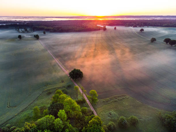 istock Majestic Sunrise Over a Serene Drone Landscape 1490236689