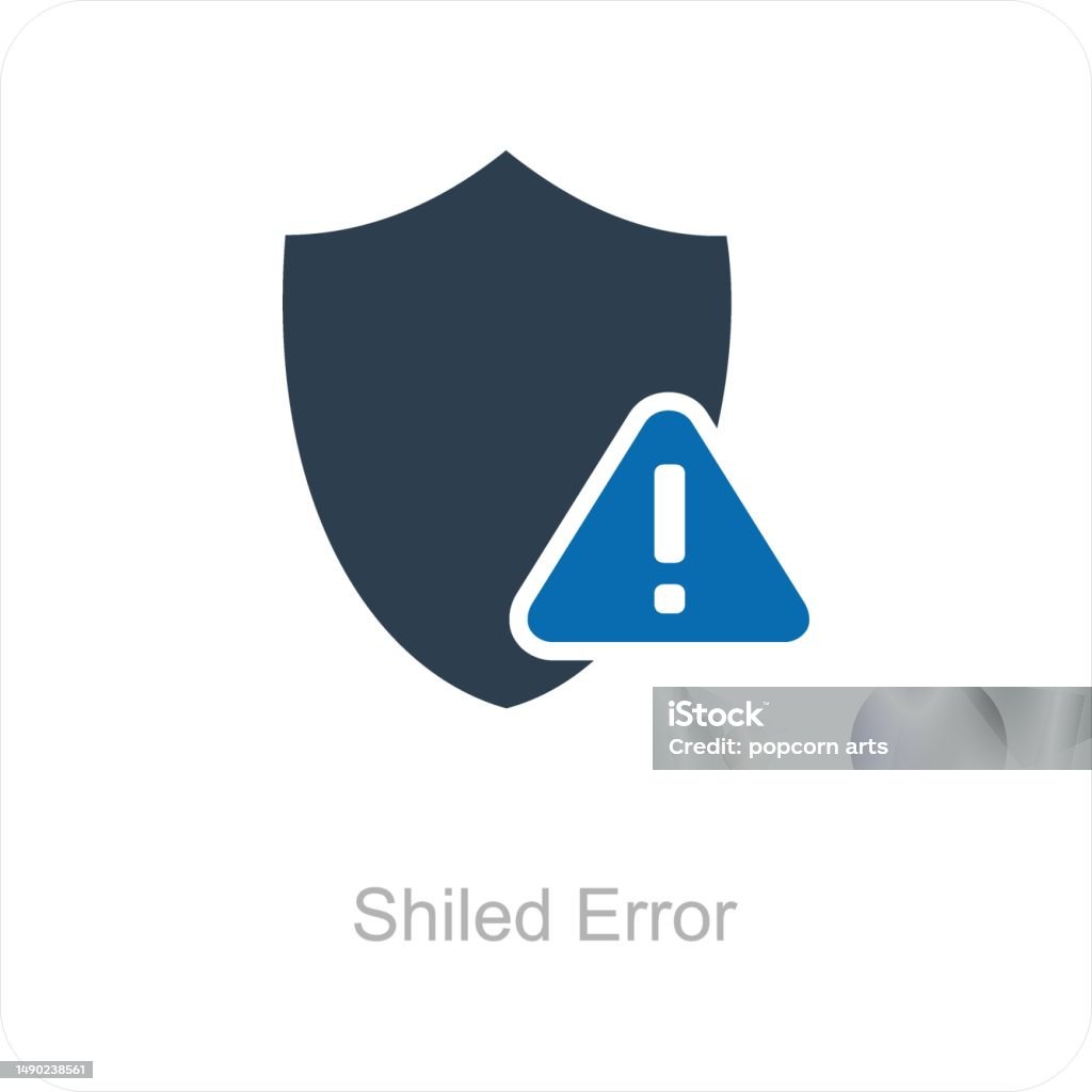 Shield Error Stock Illustration - Download Image Now - Concepts ...